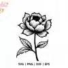 Peony Flower Svg Cut File - Digital Download For Cricut And Silhouette Floral Projects