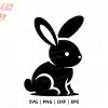 Rabbit Svg Cut File - Digital Download For Cricut And Silhouette Animal Projects