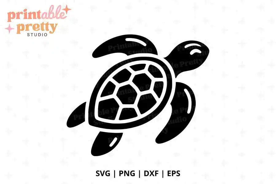 Sea Turtle SVG Cut File - digital download for Cricut and Silhouette ocean projects