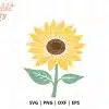 Sunflower Free Svg Cut File - Digital Download For Cricut And Silhouette Floral Projects