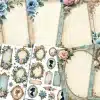 Collection Of Ornate Frames, Floral Elements, And Vintage-Style Tags, Some With Images Of Women.