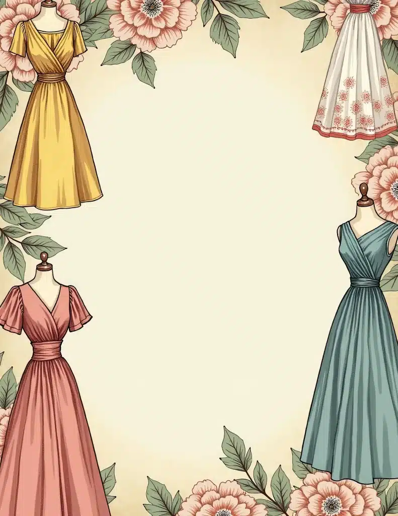 Free Junk Journal Printables: Vintage Fashion Illustration Junk Journal Pages