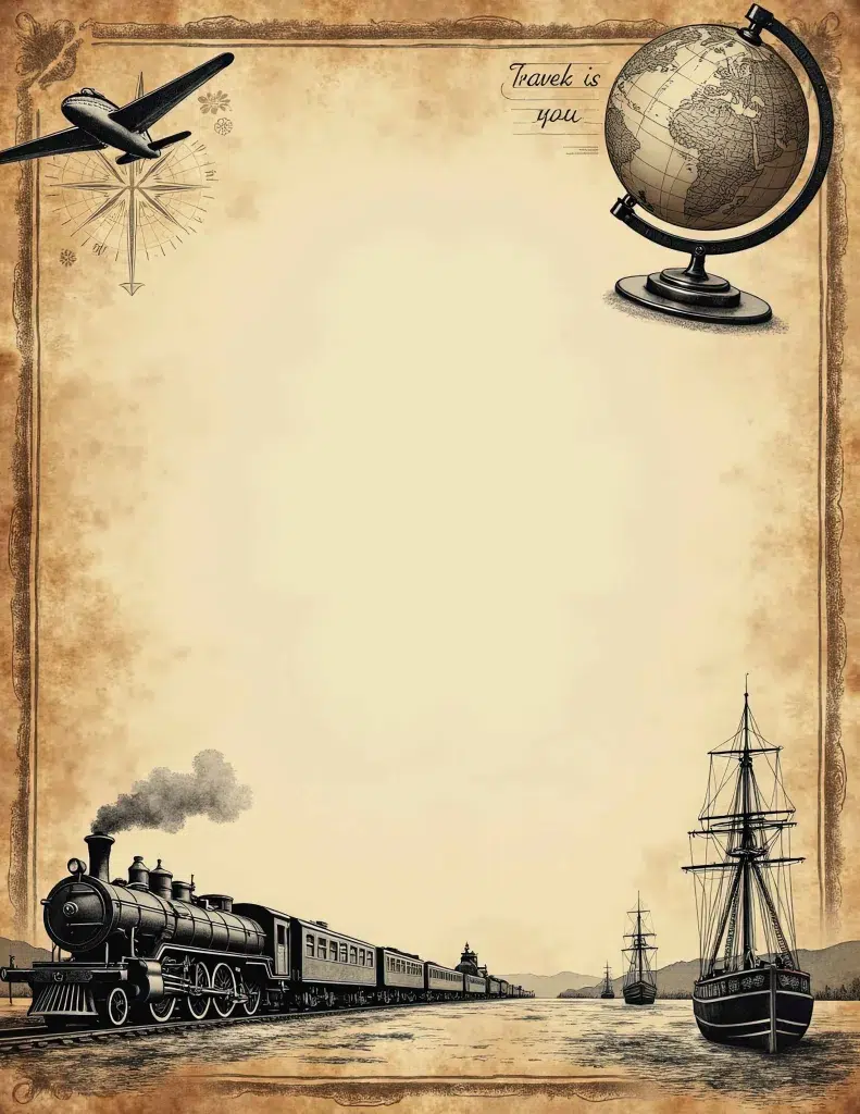Free Junk Journal Printables: Vintage Travel Pages &Amp; Printable Old Map Designs