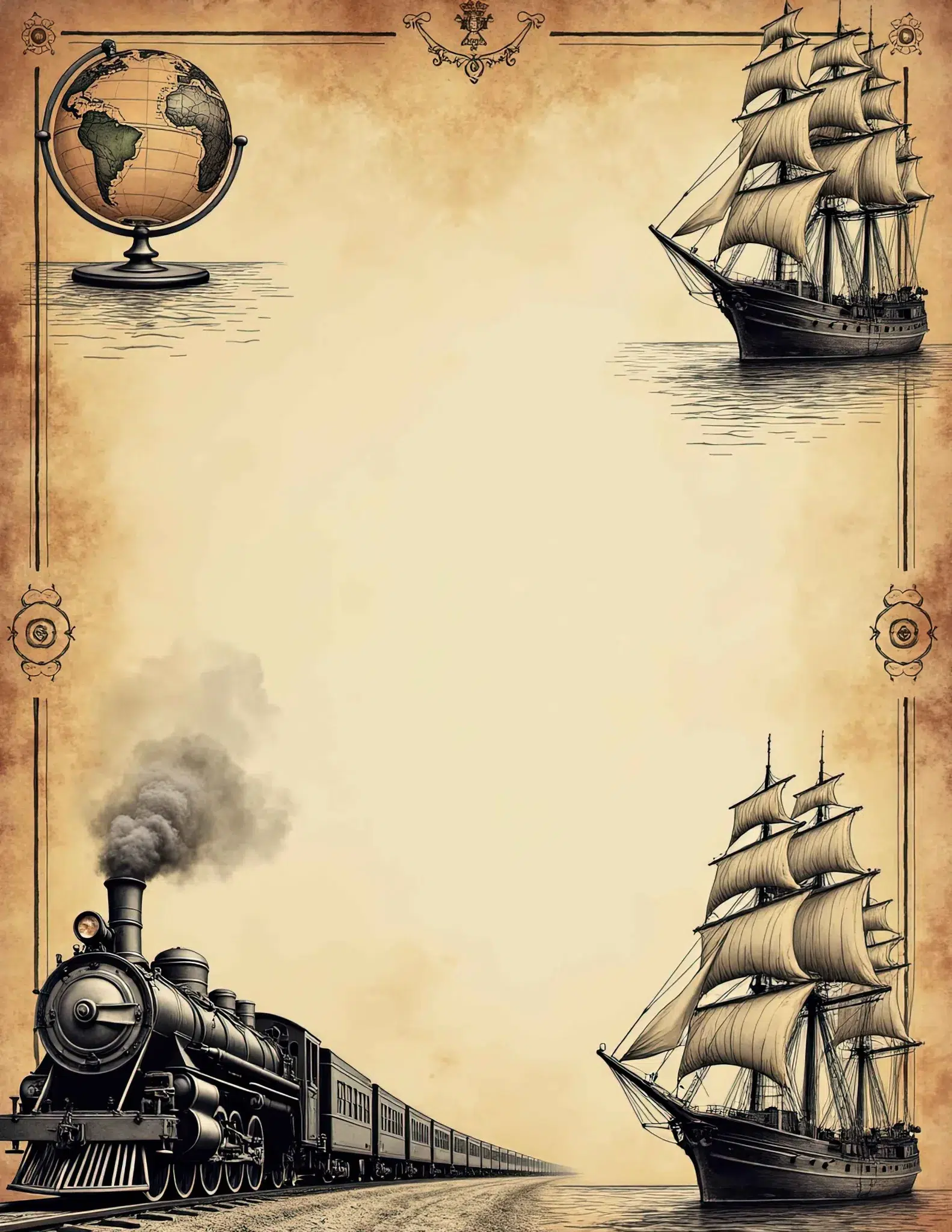 Free Junk Journal Printables: Vintage Travel Pages &Amp; Printable Old Map Designs