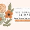 A Bouquet Of Pastel Halloween Flowers In Orange And Green.
